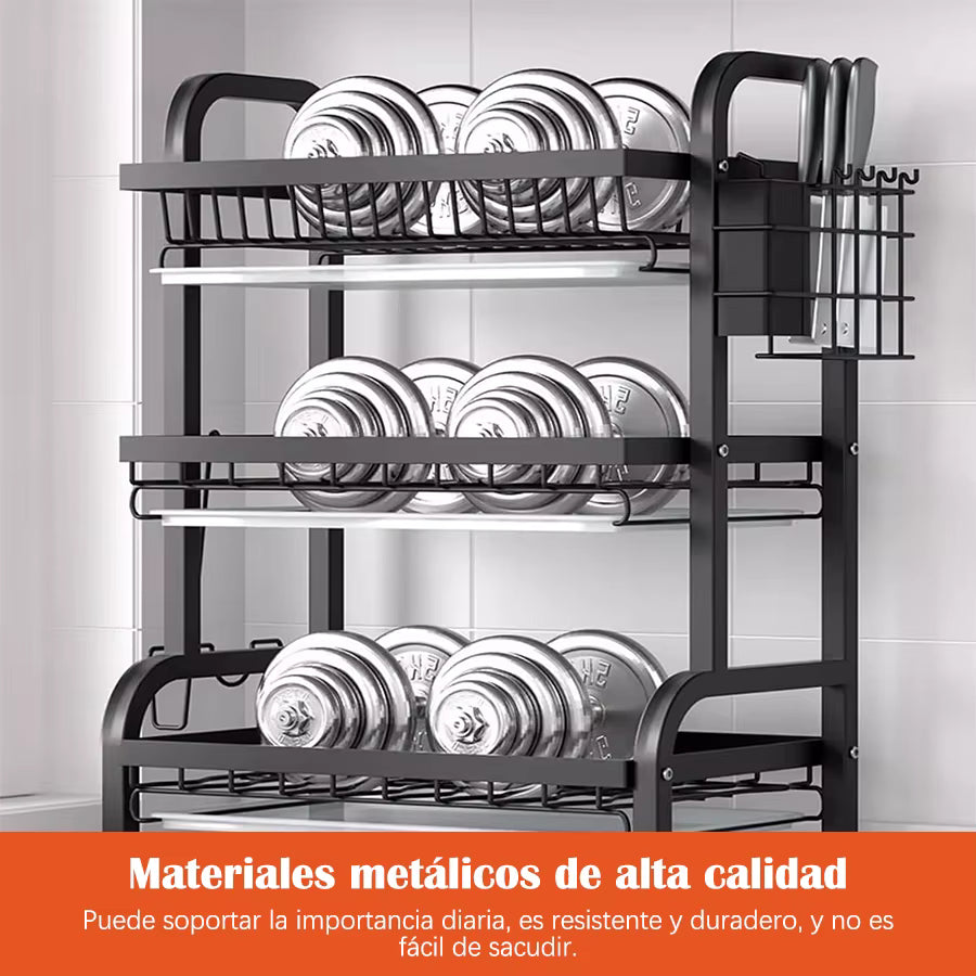 ESCURRIDOR DE PLATOS 3 NIVELES